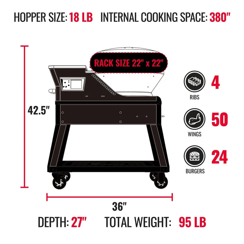 recteq Bullseye Deluxe 380BD Pellet Grill